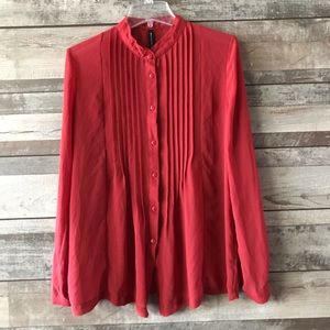 W118 by Walter Baker Rust color blouse Med.